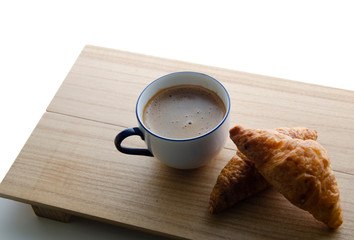 Fresh coffee and croissant in the morning - 249441055