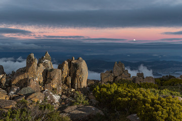 Sunset over Mount Wellington, Hobart Tasmania