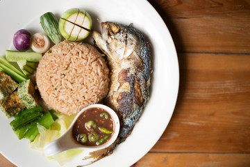 Rice with Chili Paste , Thai food