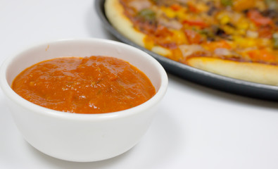 Pizza with sauce