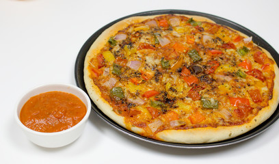 Pizza with sauce