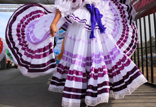 Pretty purple Mexican dress