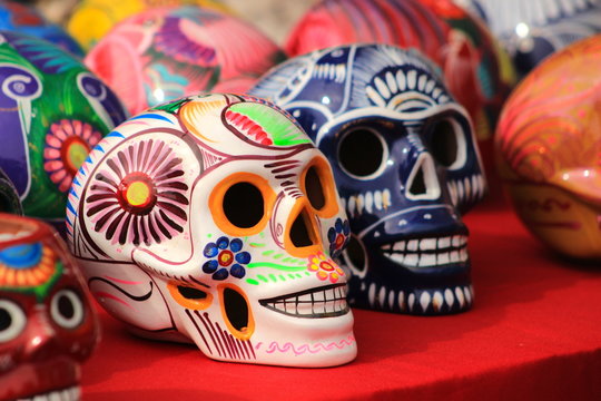 Sugar skulls display