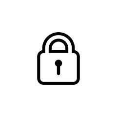 lock icon outline vector