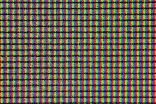 LED IPS monitor screen in extreme closeup macro magnification