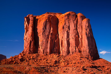 Fototapeta premium Monument Valley. Navajo Tribal Park. Red rocks and mountains. Located on the Arizona–Utah border. USA