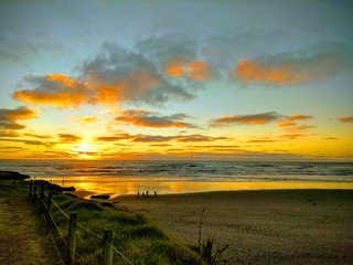 Beach Sunset New Zealand