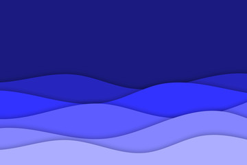 Obraz premium Cut paper wave background