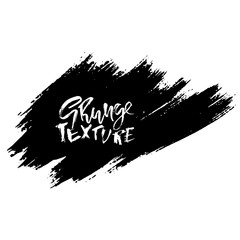 Ink vector dry brush stroke. Vector illustration. Grunge hand drawn watercolor texture. Space for text.