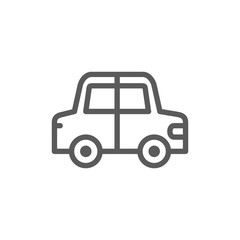 Toy car line icon.