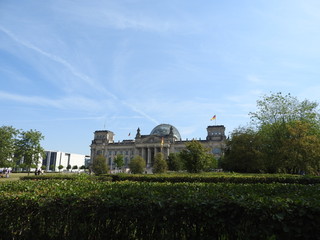 Fototapeta premium The Reichstag building in Berlin, the German Parliament.