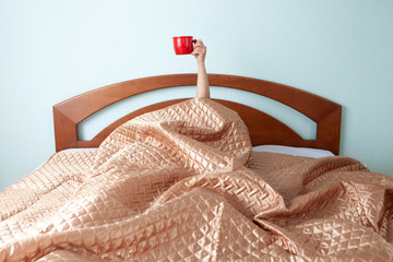 Morning coffee in bed