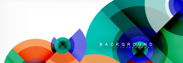 Fototapeta premium Geometric circle abstract background, creative geometric wallpaper.