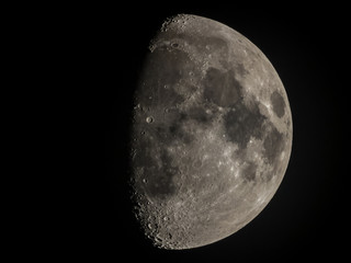 The moon close-up