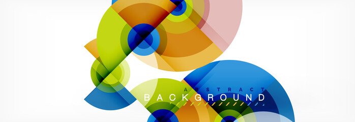 Obraz premium Vector circle composition, geometric minimal design illustration