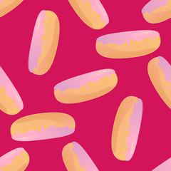 Fototapeta premium Eclair seamless pattern
