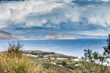 Fototapeta na wymiar View of Monemvasia island in Greece