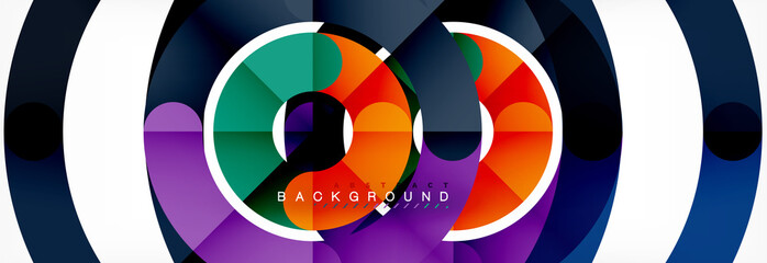 Line design circles abstract background