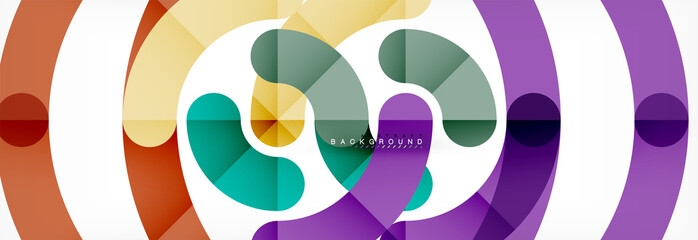 Obraz premium Line design circles abstract background