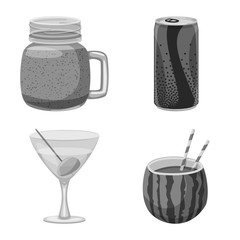 Vector design of drink and bar symbol. Collection of drink and party vector icon for stock.