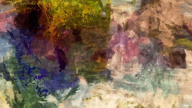 abstract psychedelic background from color chaotic brush strokes of different brush sizes watercolor stylization © natuliya