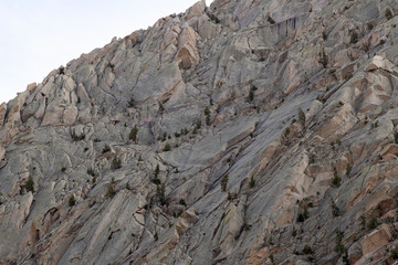 Rocky mountainside near Mount Whitney in the Sierra Nevada mountains of California, USA