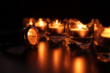 CANDLES in the dark room