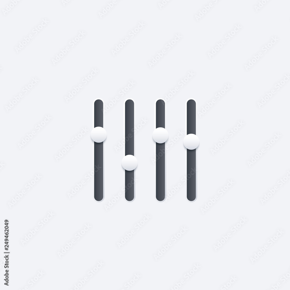 Poster slider bar vector interface element