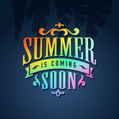 Summer vacation travel colorful logo template