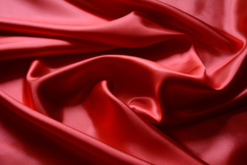 Red fabric close up background