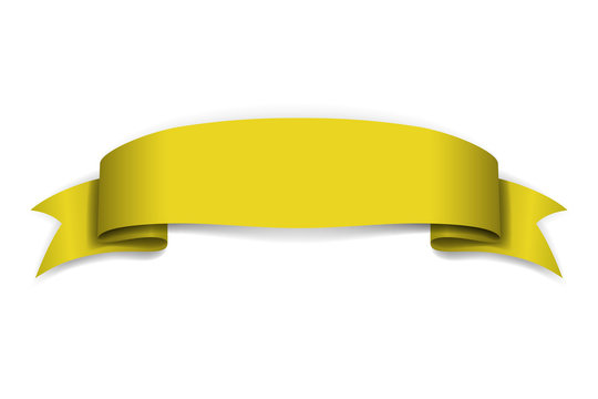 Yellow ribbon .template for a text. banner on transparent background PNG -  Similar PNG