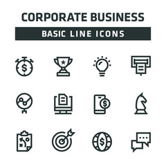 CORPORATE BUSINESS LINE ICONS