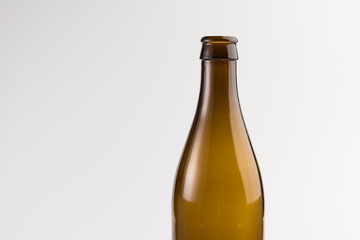 Empty beer bottle. Isolated on white background