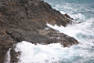 wave on rocks