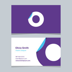 O, monogram logo with business card template. - 249470604