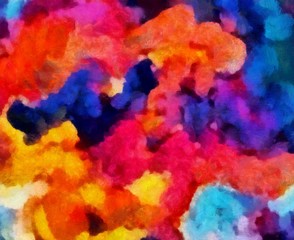 Abstract grunge background. Dirty style pattern. Simple painting art template with large textured brush strokes. Colorful pretty texture drawing by hand. Digital indigo wallpaper. Vintage backdrop