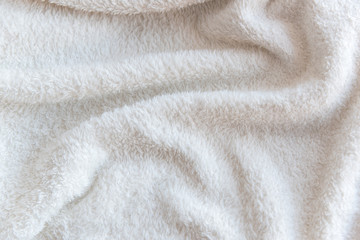White delicate soft  background of plush fabric