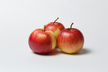 red apples isolated on white background