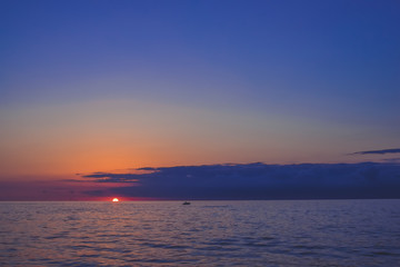 Beautiful sunset over the Black Sea. Concept relax
