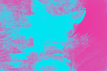 pink and blue paint fashion background texture with grunge brush strokes