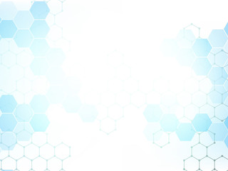 Geometric abstract hexagon technology background.