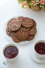 tea party with oatmeal cookies
