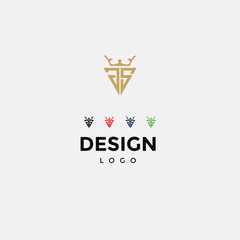 Design vector logo, triangle icon and initials a s