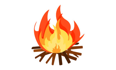 Burning Campfire Vector
