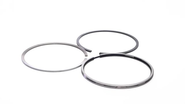 piston ring set isolated on white background