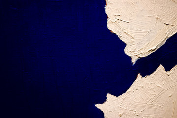 Gray-blue texture painted with oil. Abstract background.