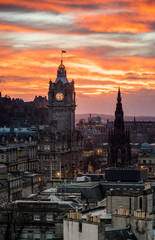 Fototapeta na wymiar Edinburgh at sunset