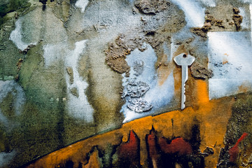 Gray oil painting texture. Abstract background.