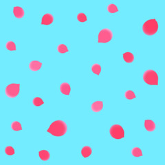 Seamless pattern and petals of flowering trees