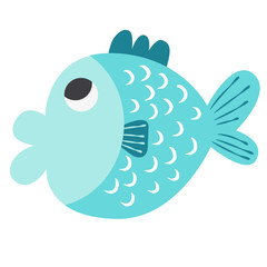 Fish vector icon illustration 